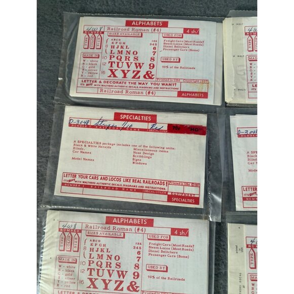 Vintage Railroad Roman Alphabet Decal Set 1/6" #4 For Model Trains & Cars Decora - Picture 2 of 7